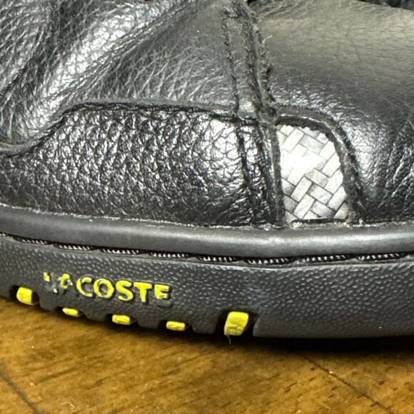 Lacoste Black Leather Sneakers Men\'s Size 9 Casual Streetwear Shoes main image 11